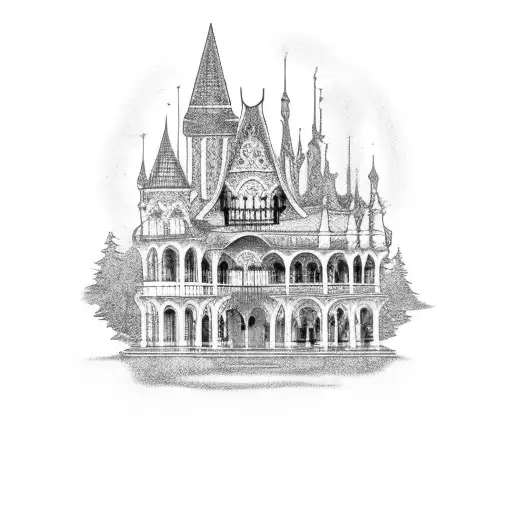 Gothic Building Eaten By Snake