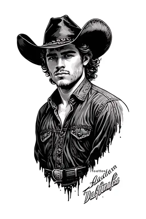 Young Man Cowboy Portrait Style