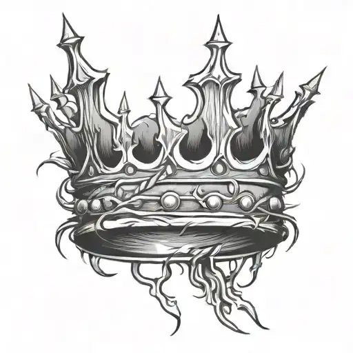 A Single Kings Crown In The Shape Of Thorns