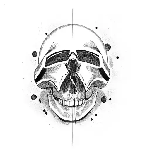 Helmet On Skull Full Arm Tatto Sleeve