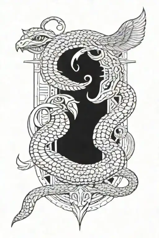 Styrk And Cobra In Ancient Egyptian Style