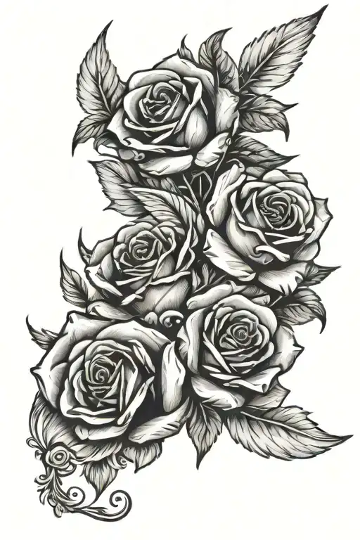 Angel Wings And Roses