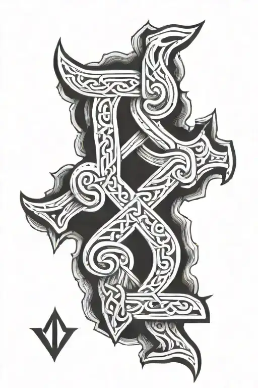 Viking Rune Symbolizing Strength