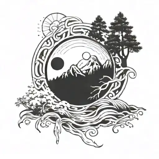 Yinyang Forest Mountain And Water