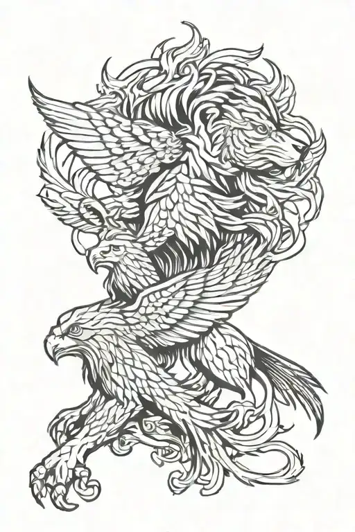 Lion And Eagle