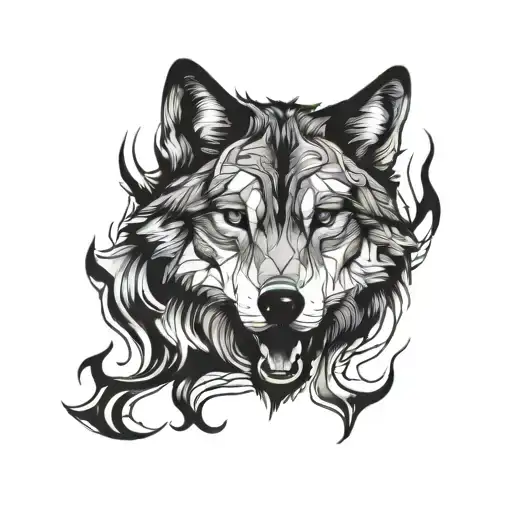 Wolf Face In Front