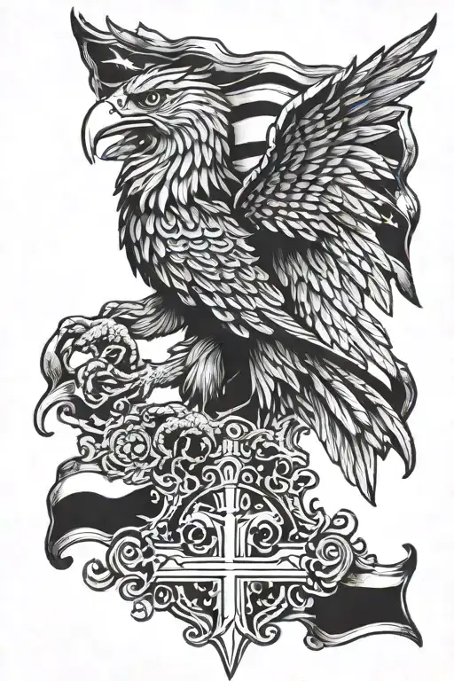 Albanian Eagle Holding Albanian Flag