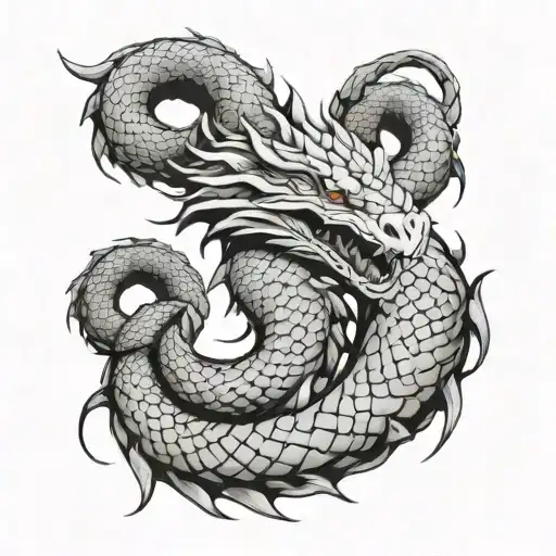 Design A Full Body Black And Grey Jormungandr For An Arm