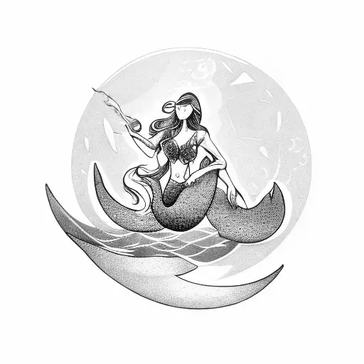 Mermaid Showing A Ring In Her Hand