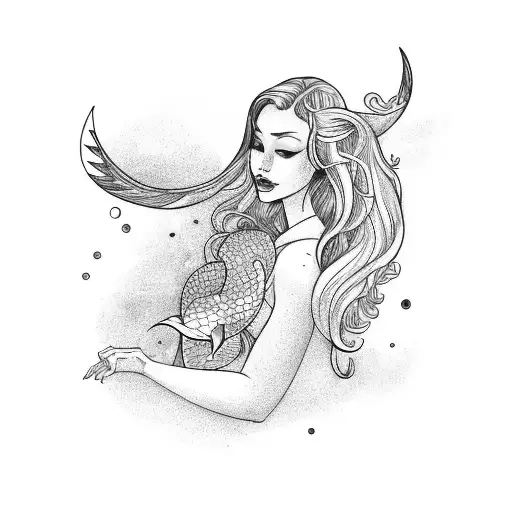 Mermaid Looking Over Shoulder