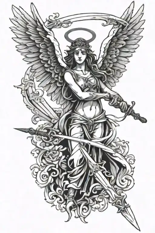 Angel And Sword Piercing