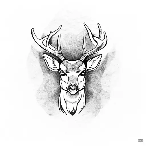 Deer Head With Big Wood