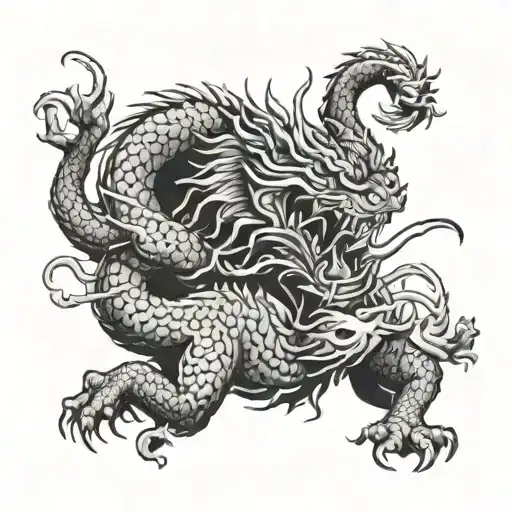 Chinese Dragon Fighting Tiger