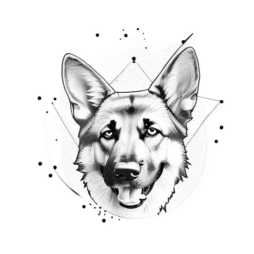 Full Body German Shepherd Running