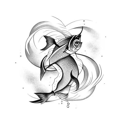 Pisces Sign With Water