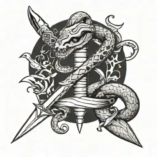 Dagger With Snake