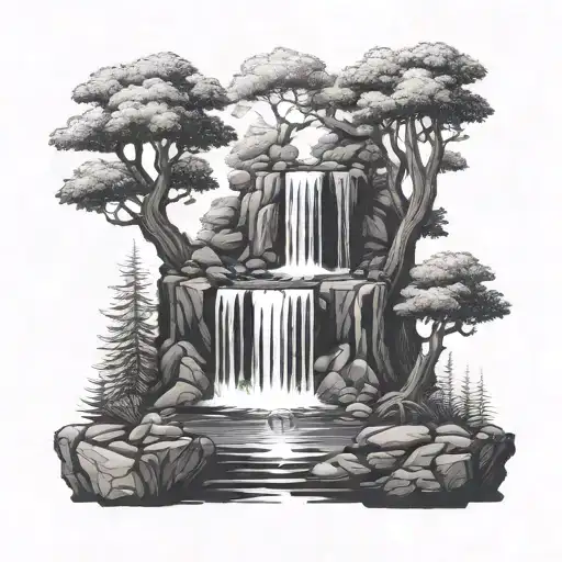 Fountain Of Youth In A Forest