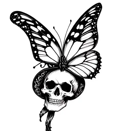 Butterfly With Skull Inside