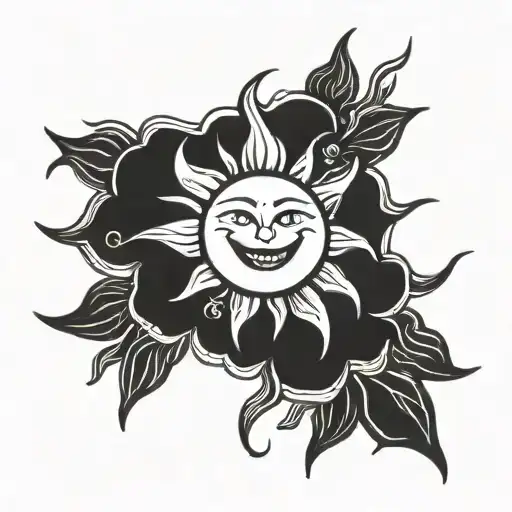 A Smiling Sun With Rays Of Sunshine Spreading Positivity And Happiness