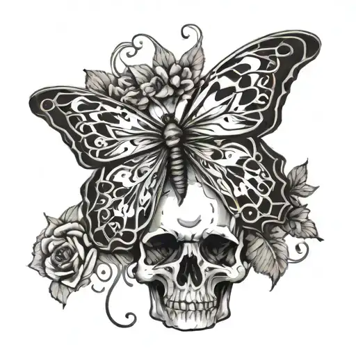 A Butterfly That A Skull Is Seen On Its Wings