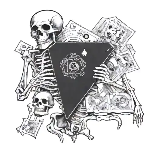 Skeleton With Cards