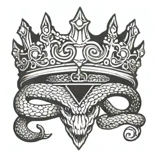 Crown With Snake Wrapped Around It