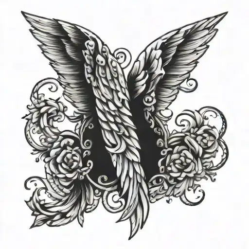 Wing Tattoo For Forearm