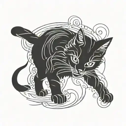 Frajola Cat Silhouette