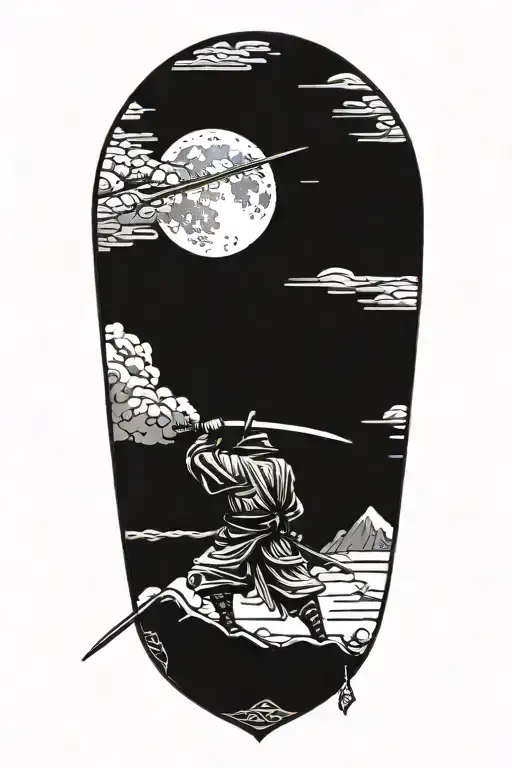 Samurai During Moonlight