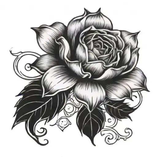 A Cosmic Rose Intertwined With A Sunflower