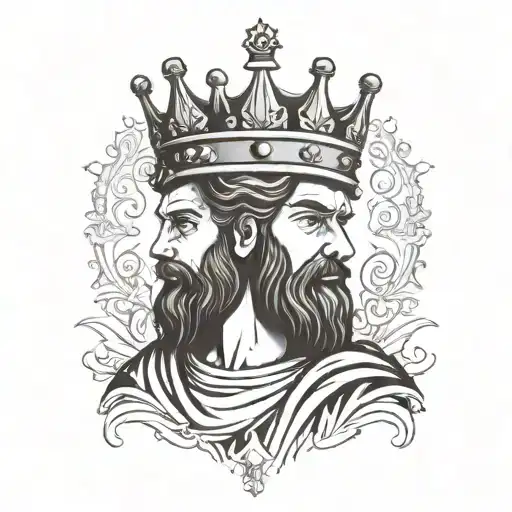 King David With A Crown Image