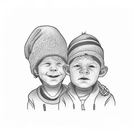 Mother And Boy Child Walking Down The Road