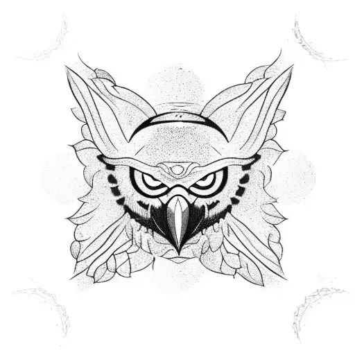 Crow And A Mandala Behind It