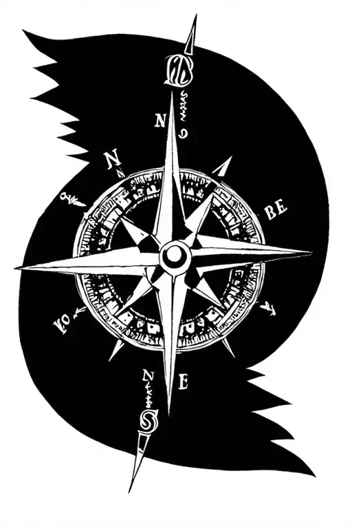 Compass Geometric Pattern Outlines