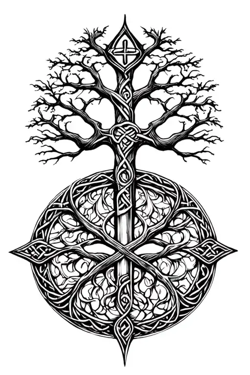 Celtic Tree Of Life Knights Templar