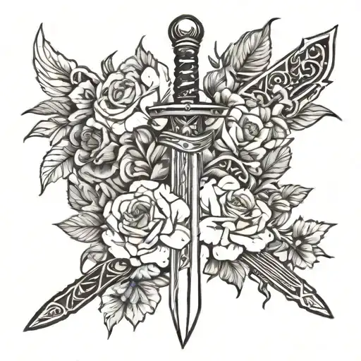 Sword In Flowers