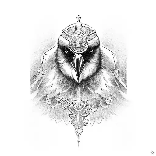 Crow With A Halo Sacred