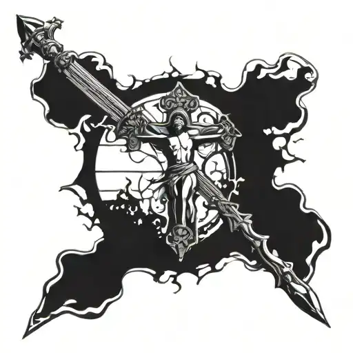 Crucifix That Ends In A Sword