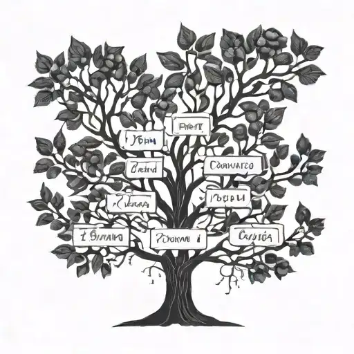Family Tree Branches With 4 Names