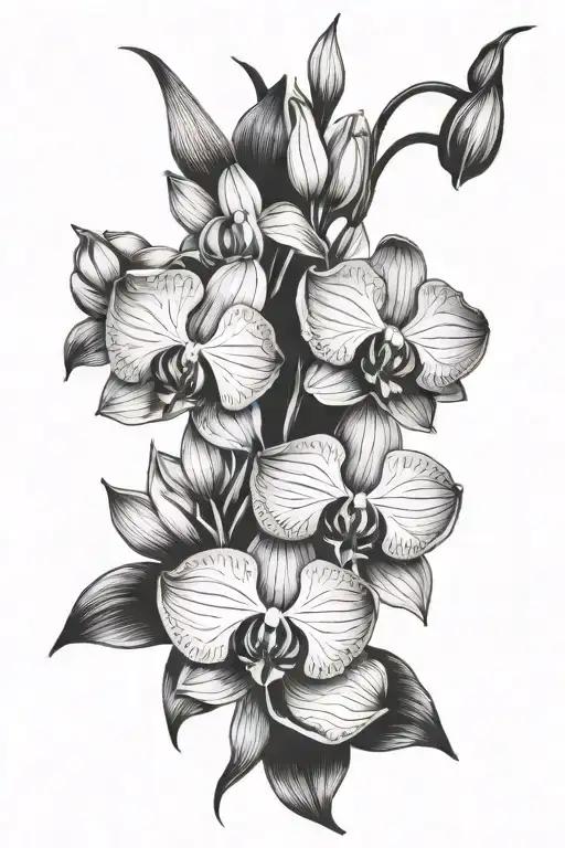 Orchid And Tulip Flower