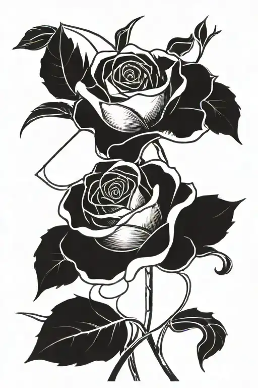 Roses And Lines Connecting Different