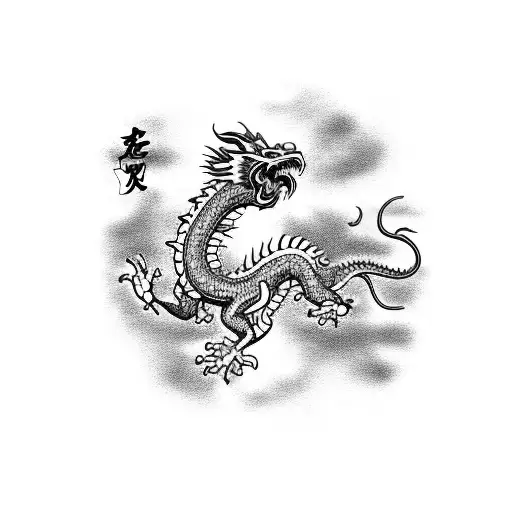 Chinese Dragon And English Lion And Philippines Eagle Separate