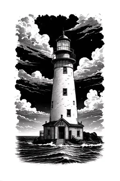 Lighthouse Standing Tall Amidst