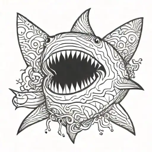 Shark With Gold Teeth