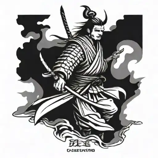 Samurai Holding Future In His Hand