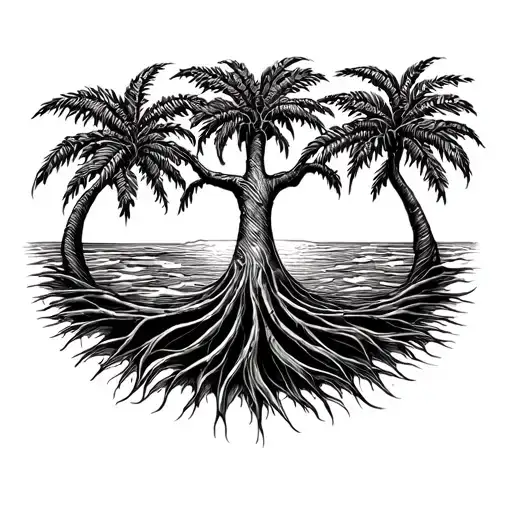 Tree Of Life Made With A Palm Tree