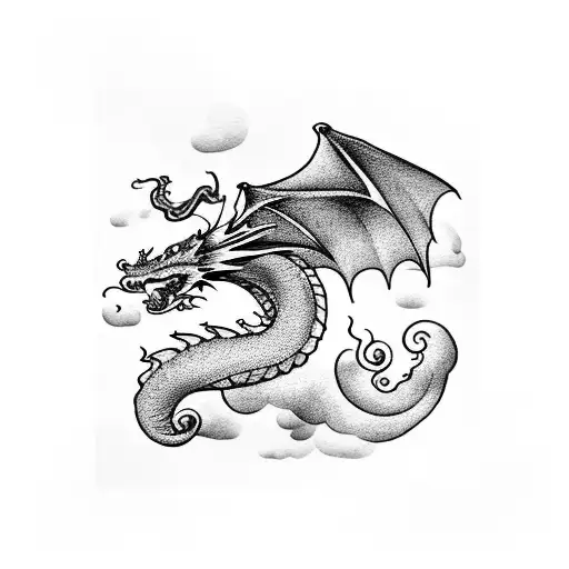 Dragon In Clouds