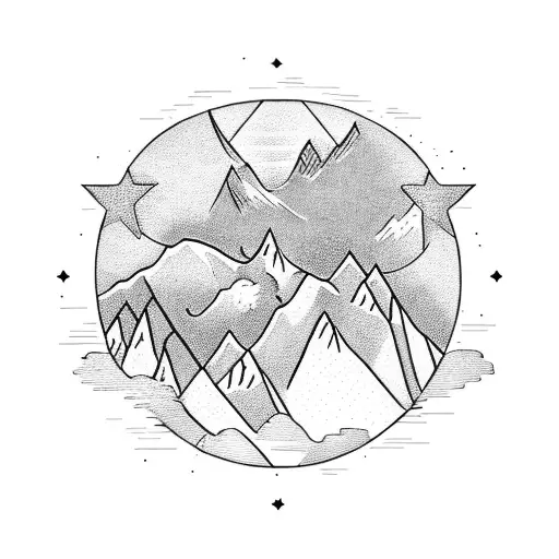 Three Mountains Four Stars And A Moon