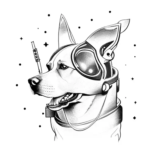 A Sci-fi Spaceship With A Dog As The Captain