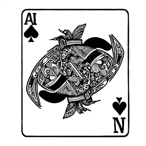 Western Style Royal Flush Hand Of Cards